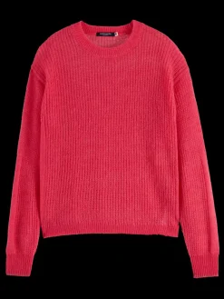 Best FUZZY OPEN KNIT RELAXED PULLOVER Women Knitwear