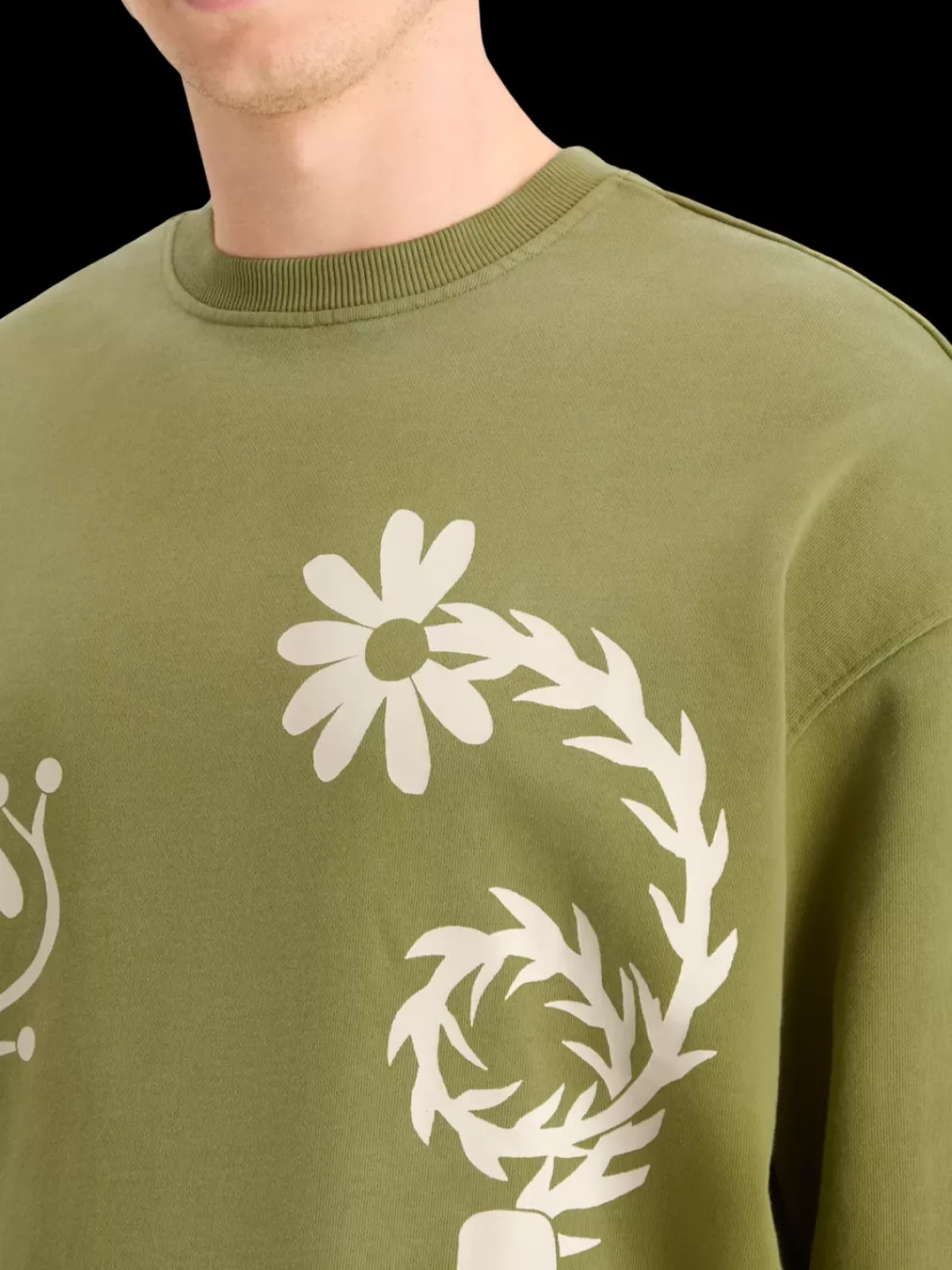 New GARMENT DYED ARTWORK SWEATSHIRT Sweatshirts & Hoodies