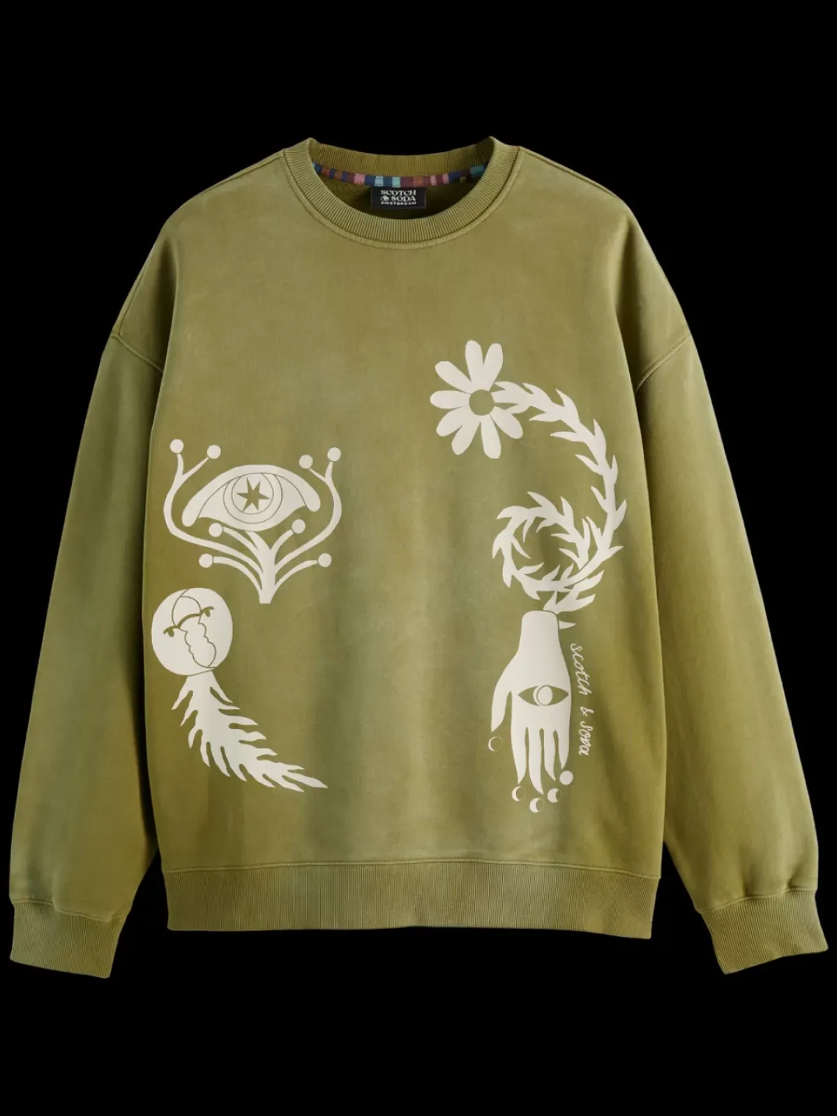 New GARMENT DYED ARTWORK SWEATSHIRT Sweatshirts & Hoodies