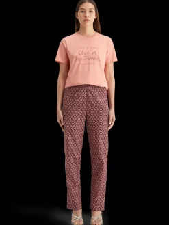 New Gia block print pull on pant Women Pants