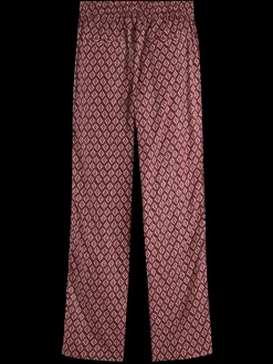 New Gia block print pull on pant Women Pants