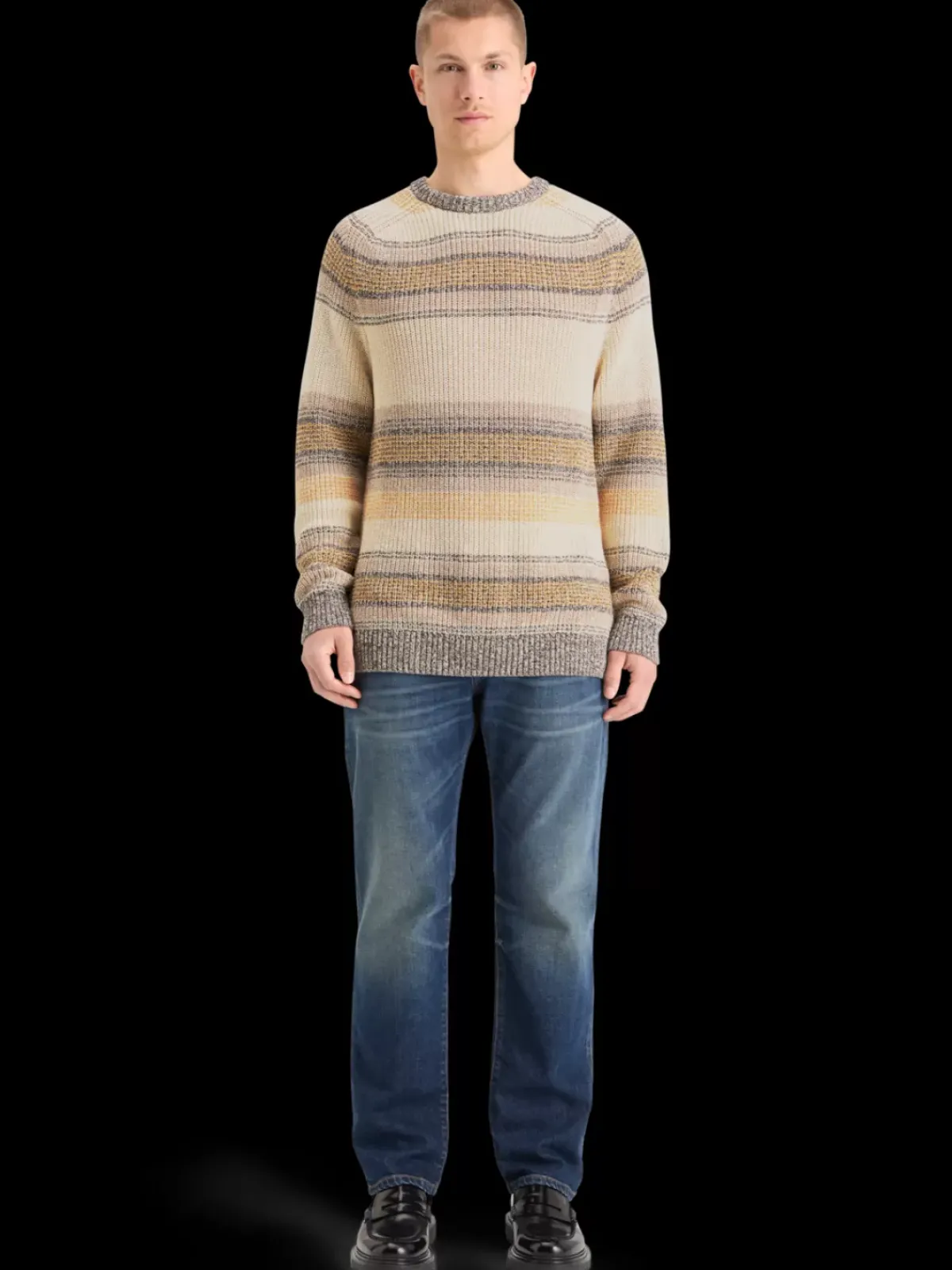 New GRADIENT COTTON STRIPES SWEATER Knitwear