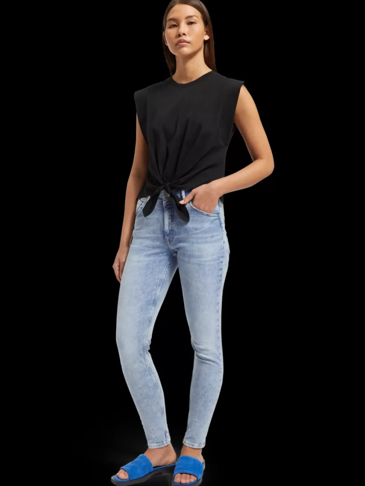 Hot HAUT HIGH RISE SKINNY JEANS RIVER DIP Women Jeans