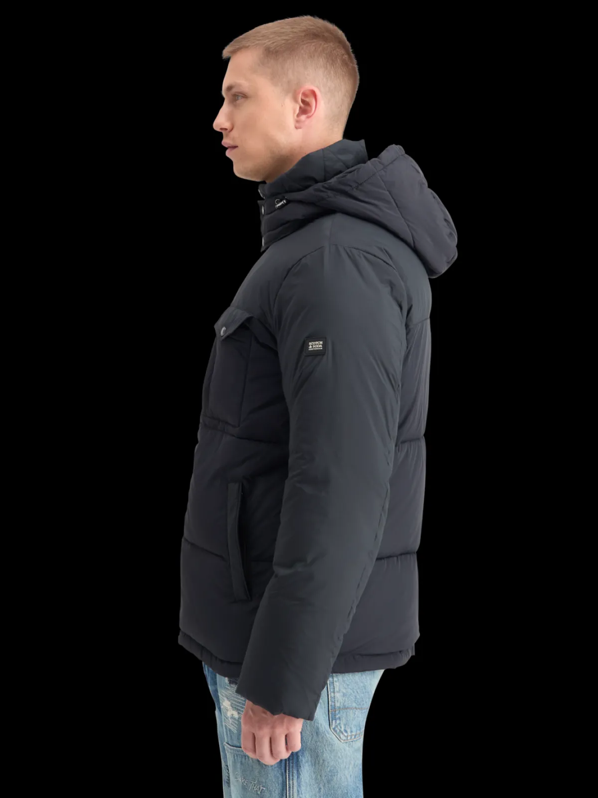 Fashion HOODED PUFFER JACKET Jackets & Coats