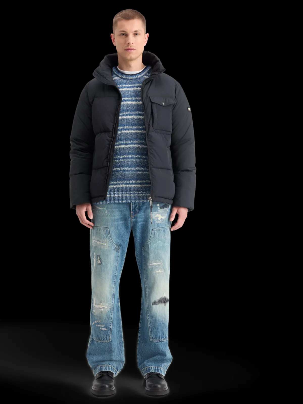 Fashion HOODED PUFFER JACKET Jackets & Coats