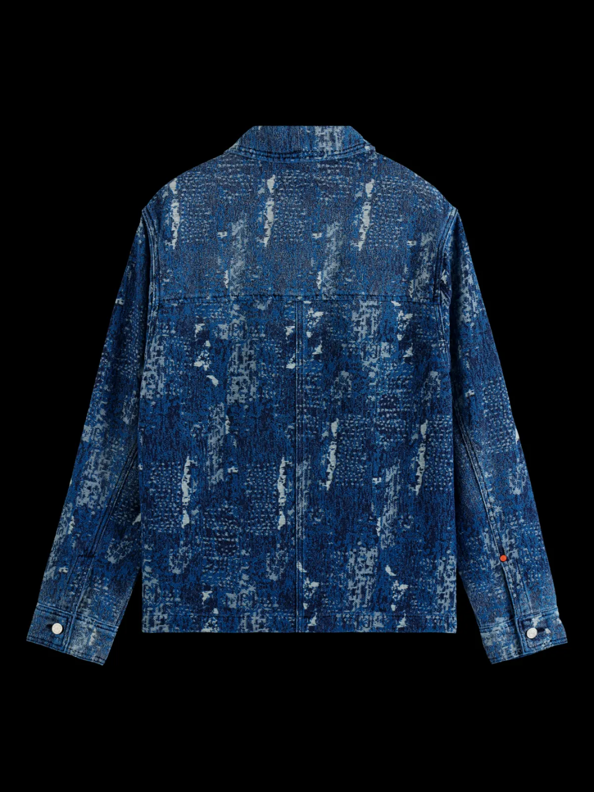 Discount Indigo jacquard denim workwear jacket with wash effects Jackets & Coats