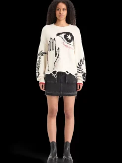Hot INTARSIA OVERSIZED PULLOVER Women Knitwear