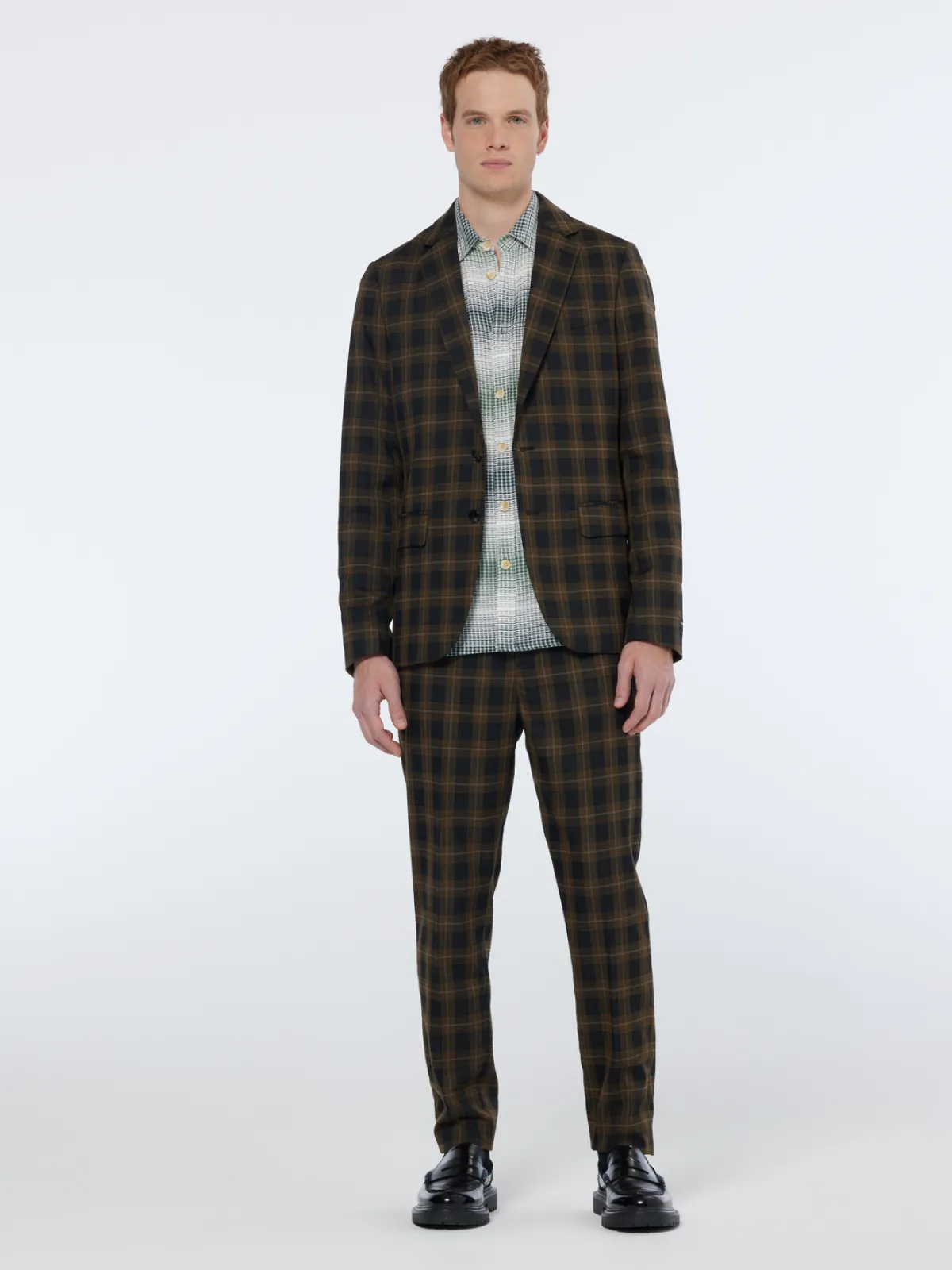 Online Irving - yarn-dyed tailored check chino Pants