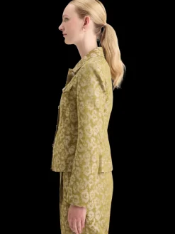 Best JACQUARD FITTED TRUCKER BLAZER Women Blazers