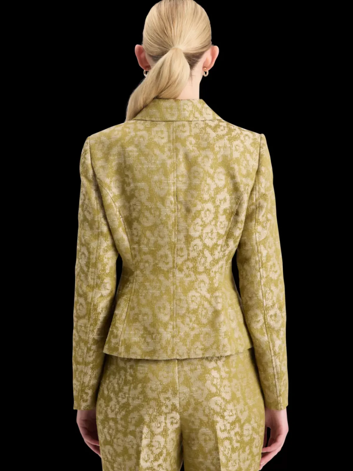 Best JACQUARD FITTED TRUCKER BLAZER Women Blazers
