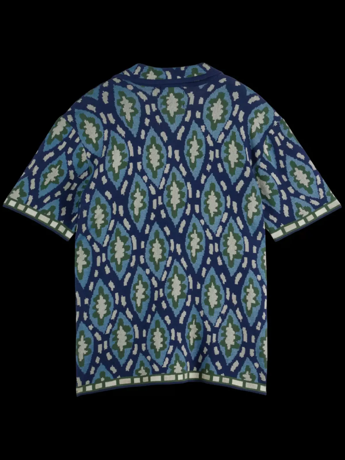 Online Jacquard knitted short-sleeved shirt Knitwear