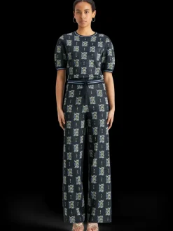 Hot Jacquard knitted trousers Women Pants
