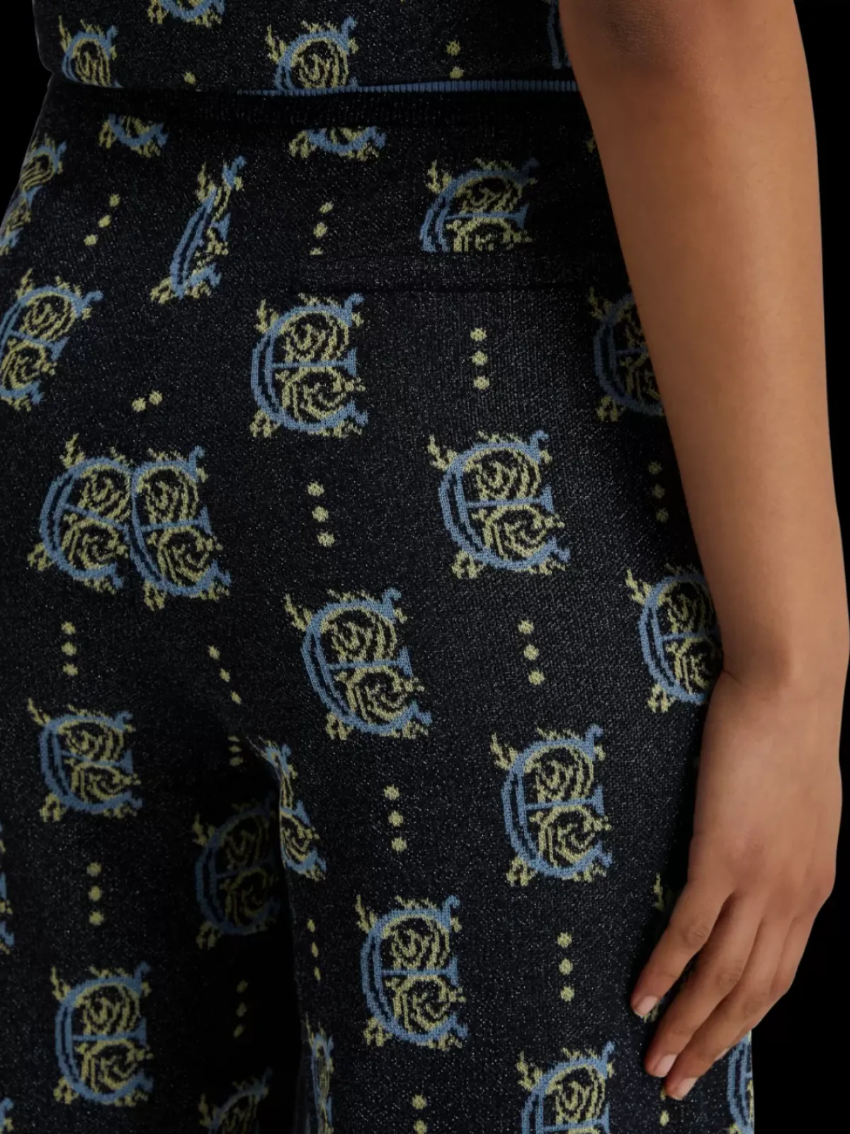 Hot Jacquard knitted trousers Women Pants