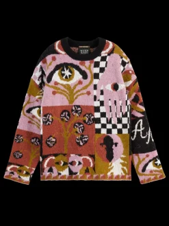 Sale JACQUARD OVERSIZED PULLOVER Women Knitwear