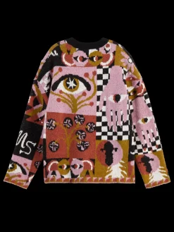 Sale JACQUARD OVERSIZED PULLOVER Women Knitwear