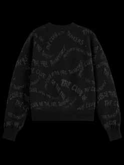 Fashion JACQUARD RELAXED PULLOVER Women Sweatshirts & Hoodies