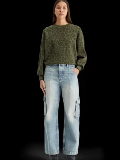 New Jacquard relaxed pullover Women Knitwear