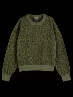 New Jacquard relaxed pullover Women Knitwear