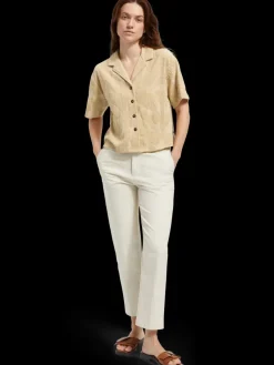 Hot JACQUARD TOWELING CAMP SHIRT Women Tops & T-shirts