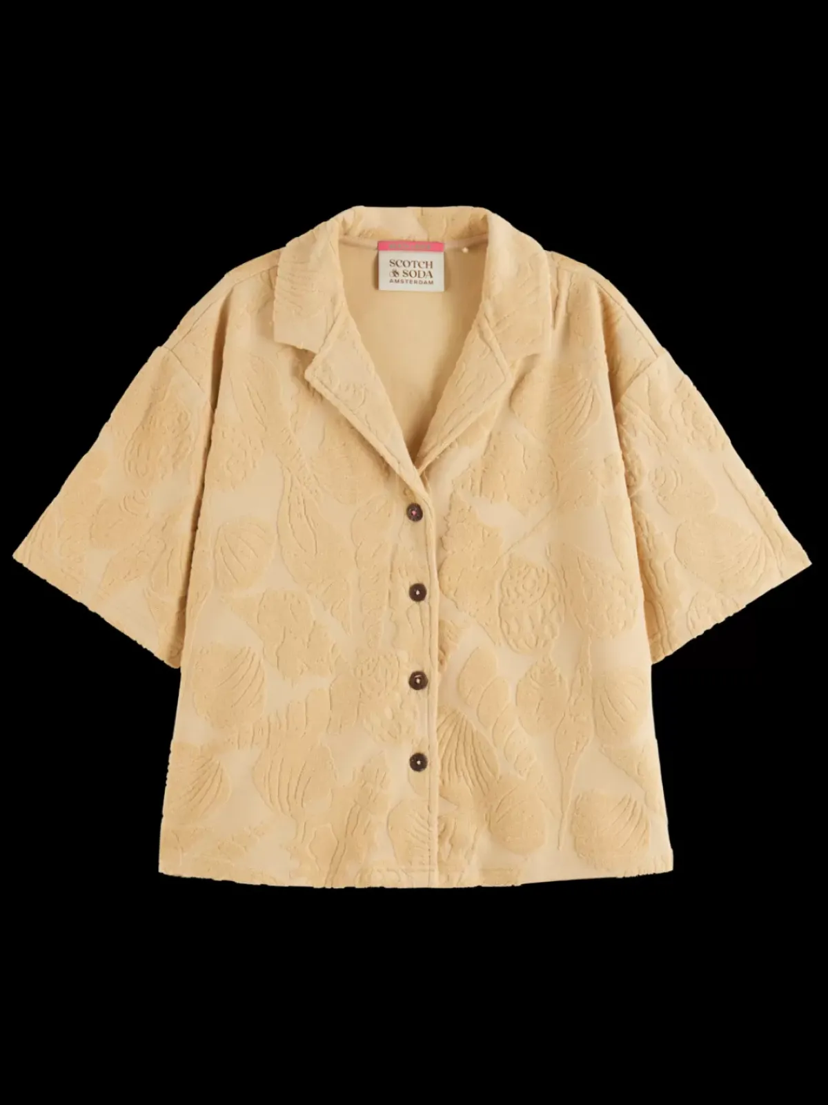 Hot JACQUARD TOWELING CAMP SHIRT Women Tops & T-shirts