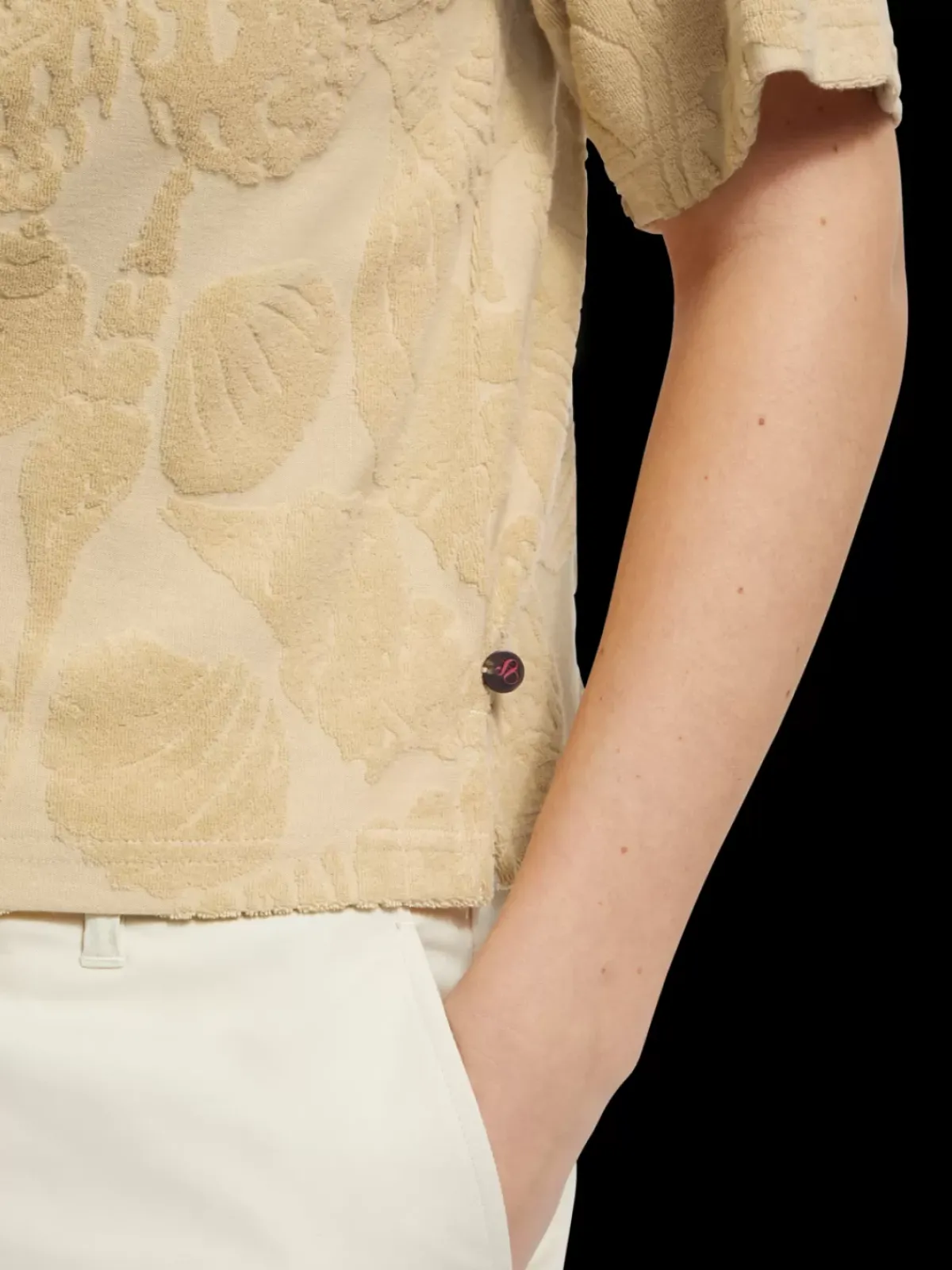 Hot JACQUARD TOWELING CAMP SHIRT Women Tops & T-shirts