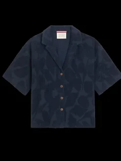 Hot JACQUARD TOWELING CAMP SHIRT Women Tops & T-shirts