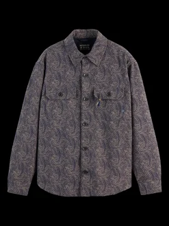 Sale JACQUARD WOOL-BLEND OVERSHIRT Jackets & Coats