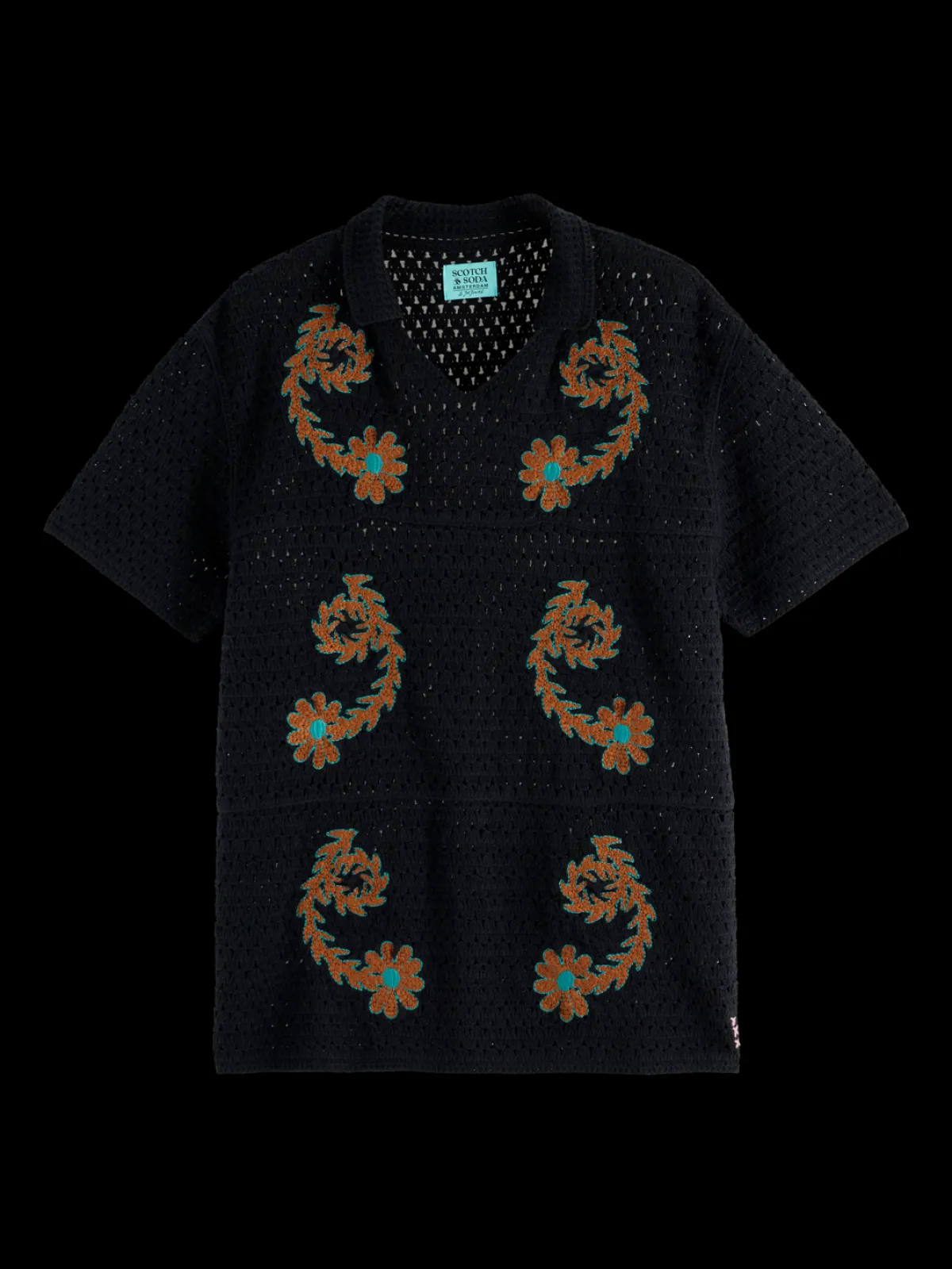 Discount JOE JONAS X SCOTCH SODA CROCHET POLO SHORT SLEEVE Joe Jonas