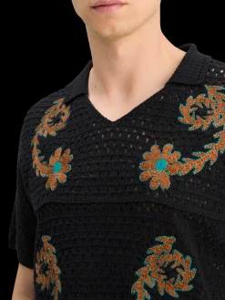 Discount JOE JONAS X SCOTCH SODA CROCHET POLO SHORT SLEEVE Joe Jonas