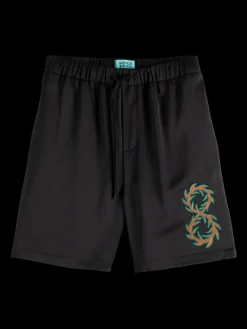 Clearance JOE JONAS X SCOTCH SODA EMBROIDERED SATEEN BERMUDA SHORT Shorts|Joe Jonas