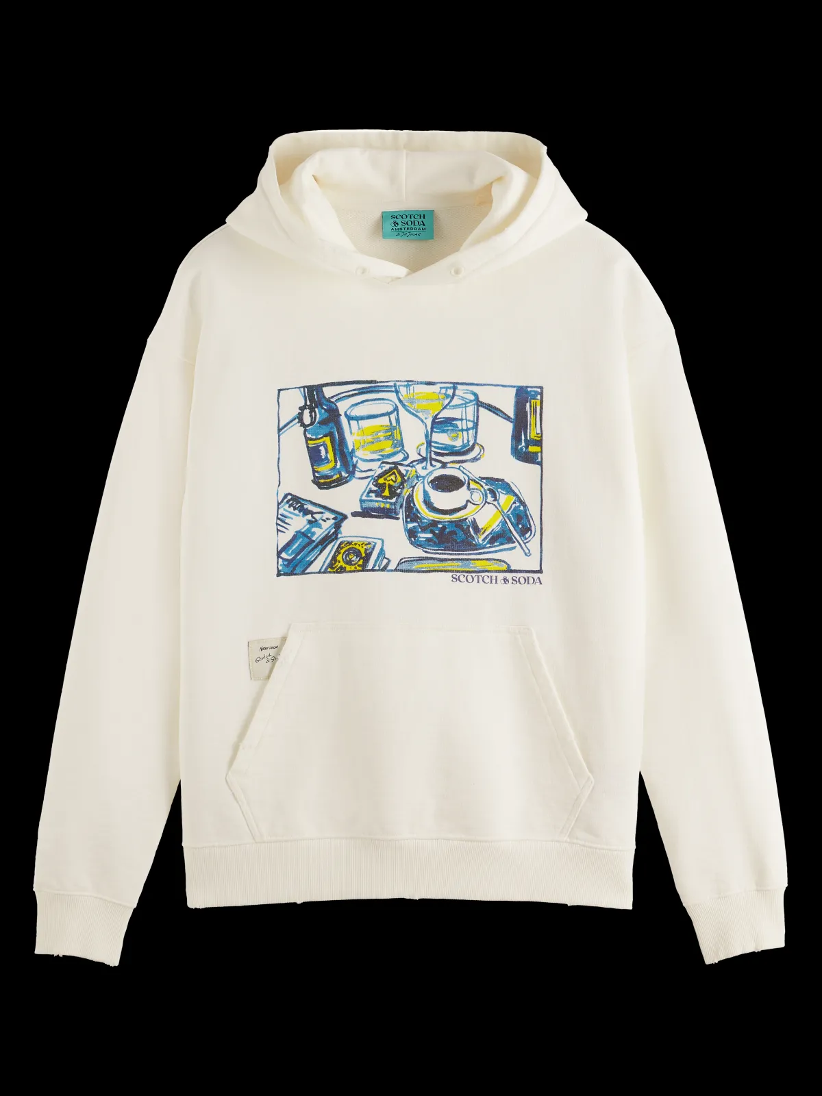 Fashion JOE JONAS X SCOTCH SODA WASHED ARTWORK HOODIE Sweatshirts & Hoodies|Joe Jonas
