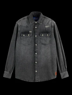 Best JOE JONAS X SCOTCH SODA WESTERN SHIRT - VINTAGE BLACK Shirts|Joe Jonas