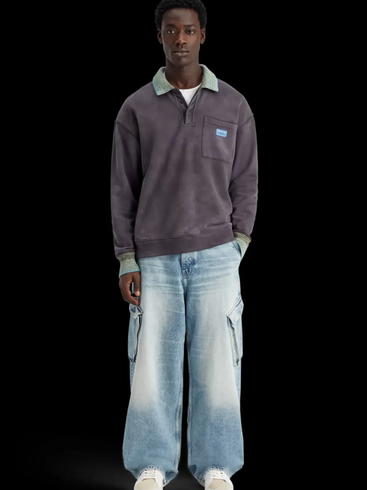 Online Knitted collar sweatshirt Sweatshirts & Hoodies