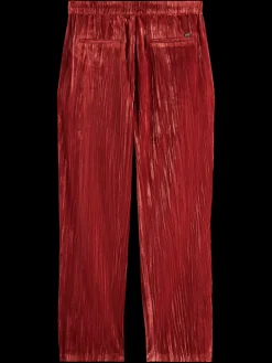 Hot LACE TRIMMED VELVET PANT Women Pants