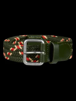 Clearance Leather trimmed braided cord belt Leather Accessories