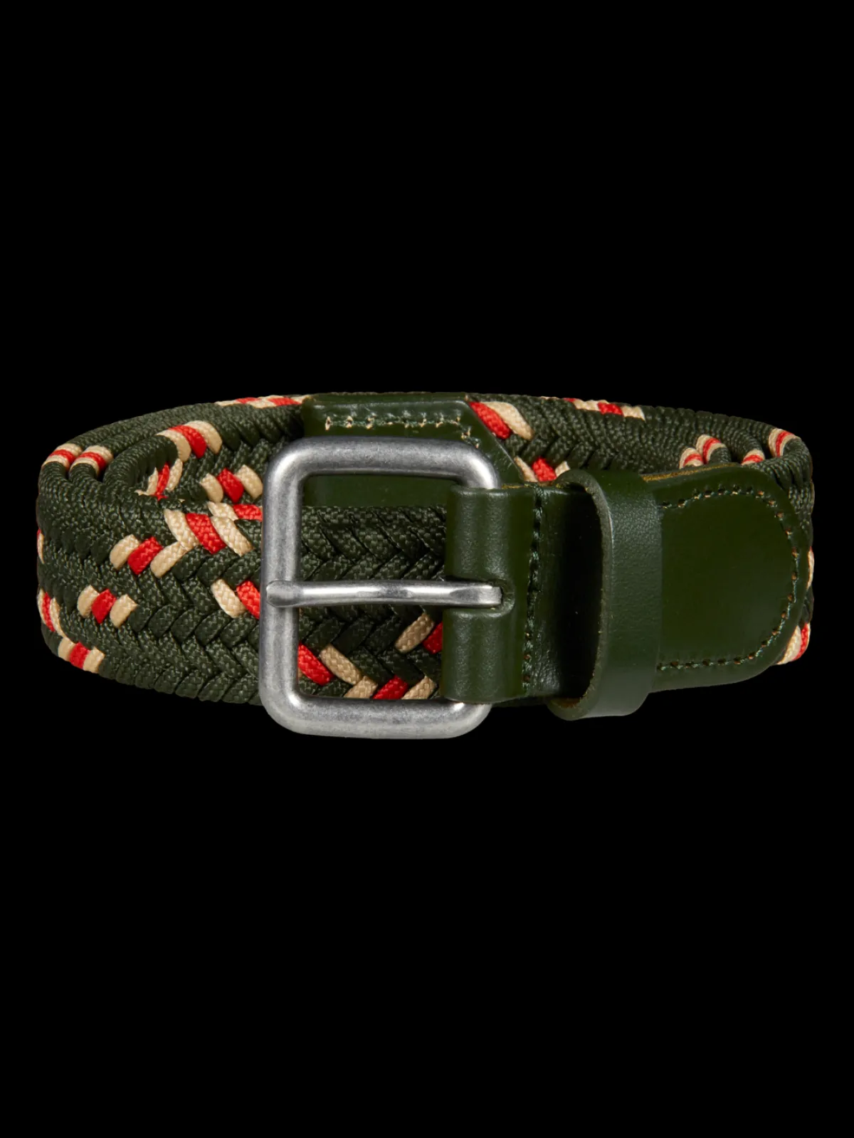 Clearance Leather trimmed braided cord belt Leather Accessories