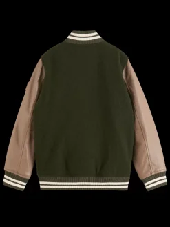 Clearance LEATHER VARSITY JACKET Kids/BOY Jackets & Coats