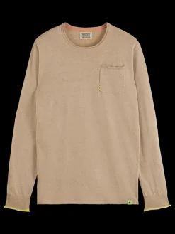 New Linen cotton blend crew neck Knitwear
