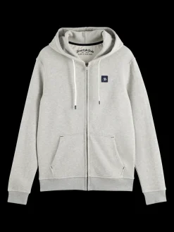 Clearance logo badge zip-through hoodie Sweatshirts & Hoodies