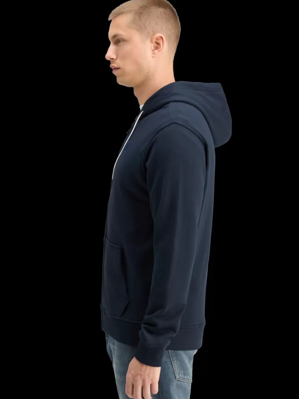Fashion LOGO BADGE ZIP-THROUGH HOODIE Sweatshirts & Hoodies