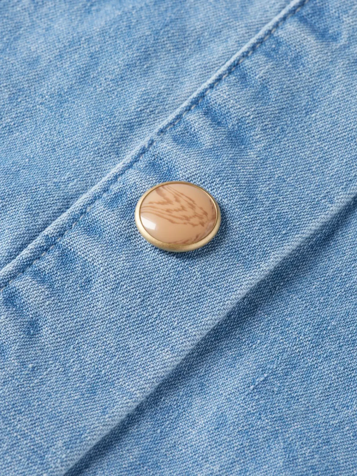 Online LONG SLEEVE SHIRT WITH ONE POCKET - WASHED INDIGO Women Tops & T-shirts