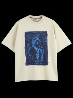 Online Loose fit front printed artwork t-shirt T-shirts & Polo Shirts