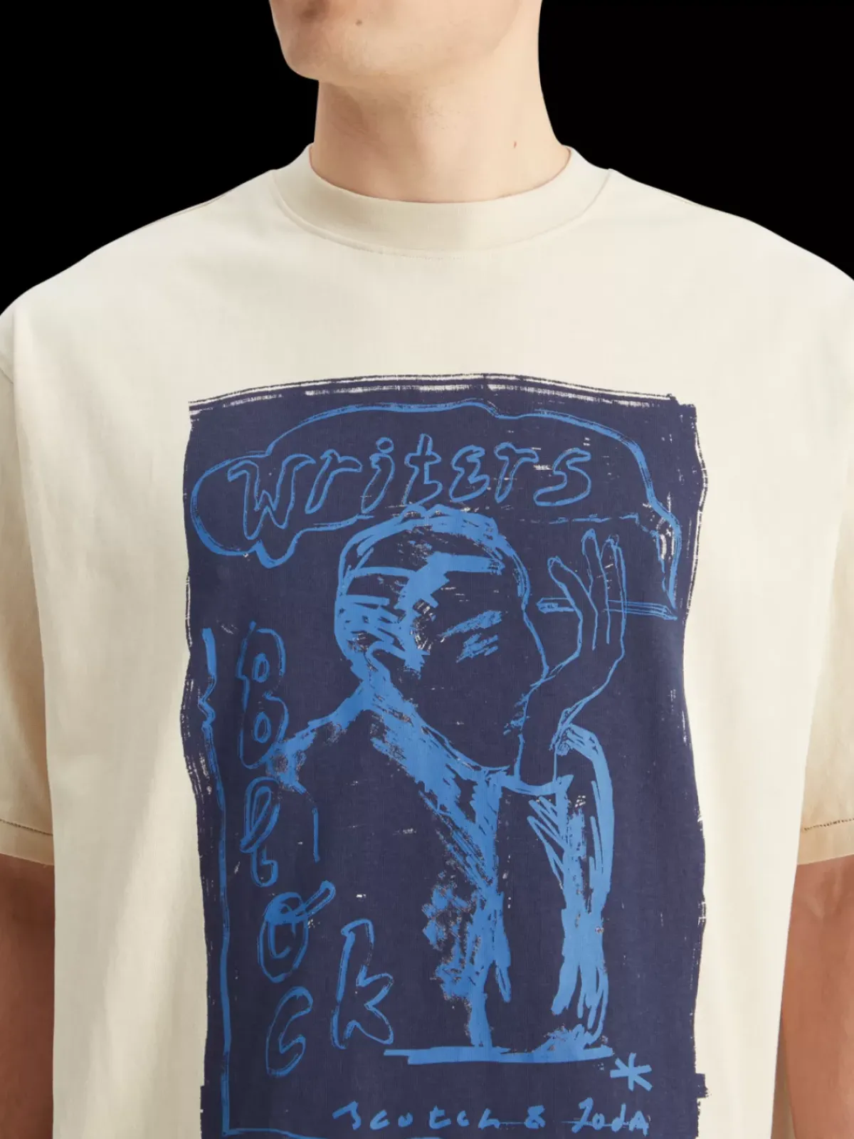 Online Loose fit front printed artwork t-shirt T-shirts & Polo Shirts
