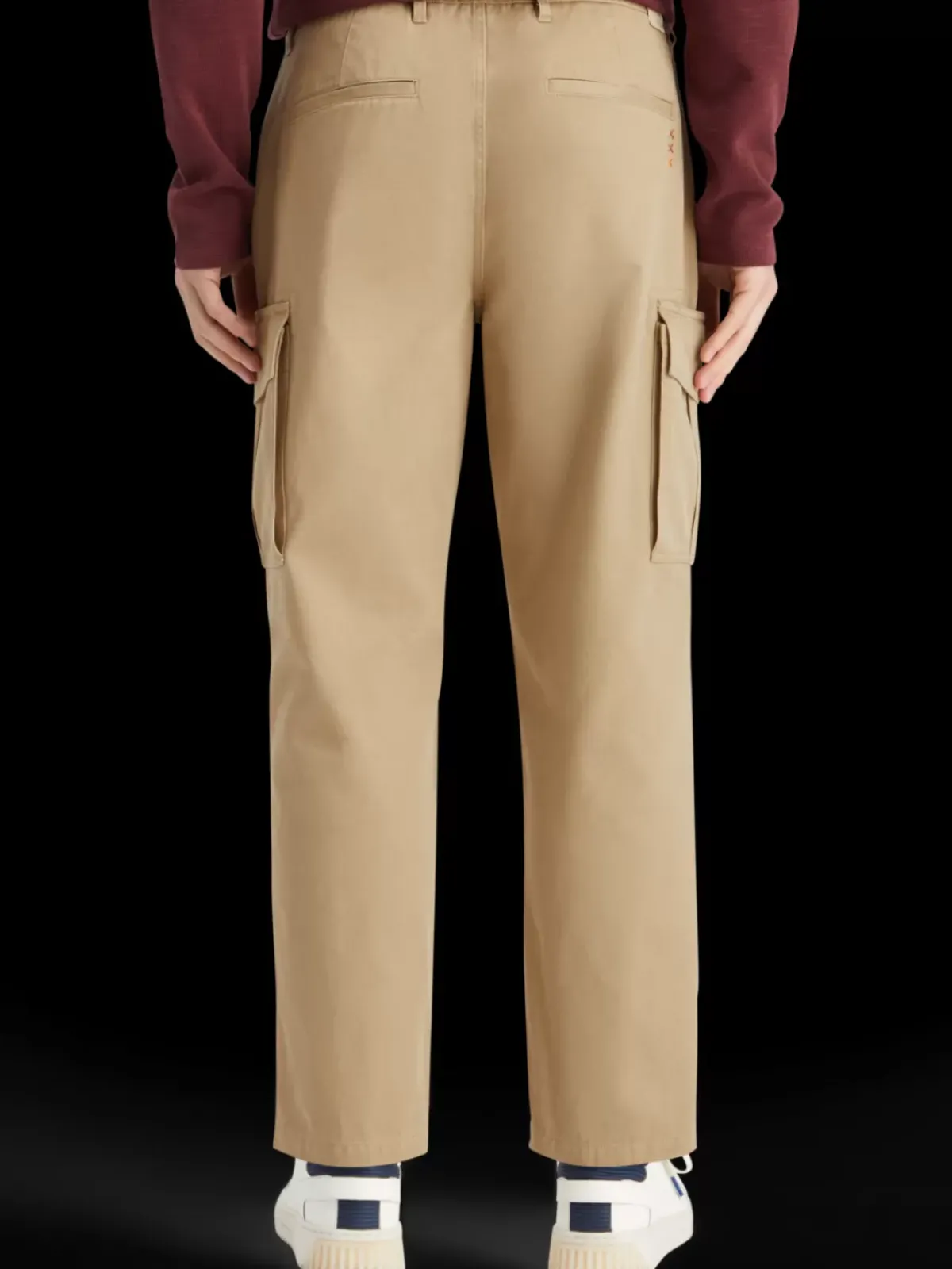Discount Loose tapered cotton-twill cargo pant Pants