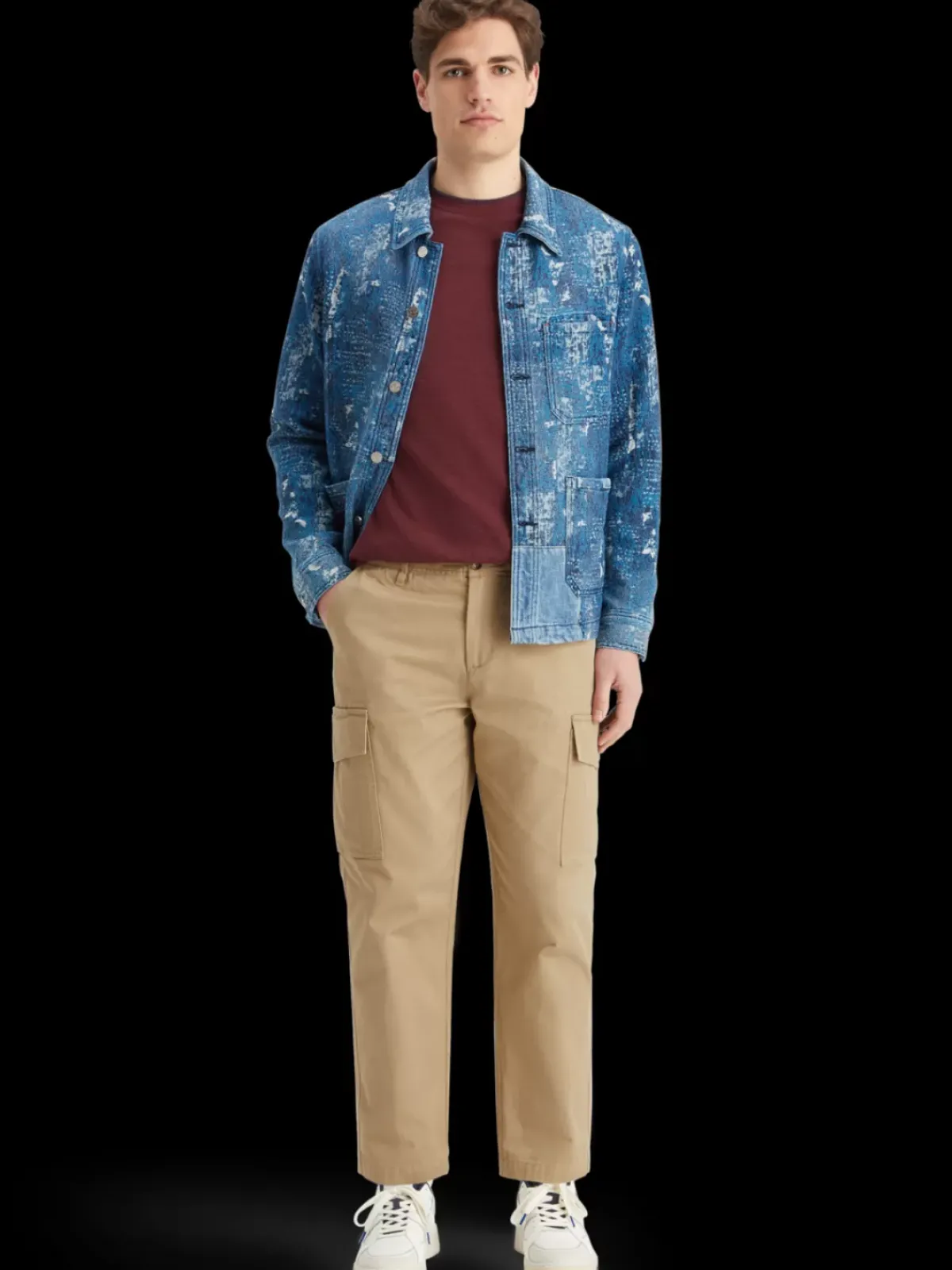 Discount Loose tapered cotton-twill cargo pant Pants