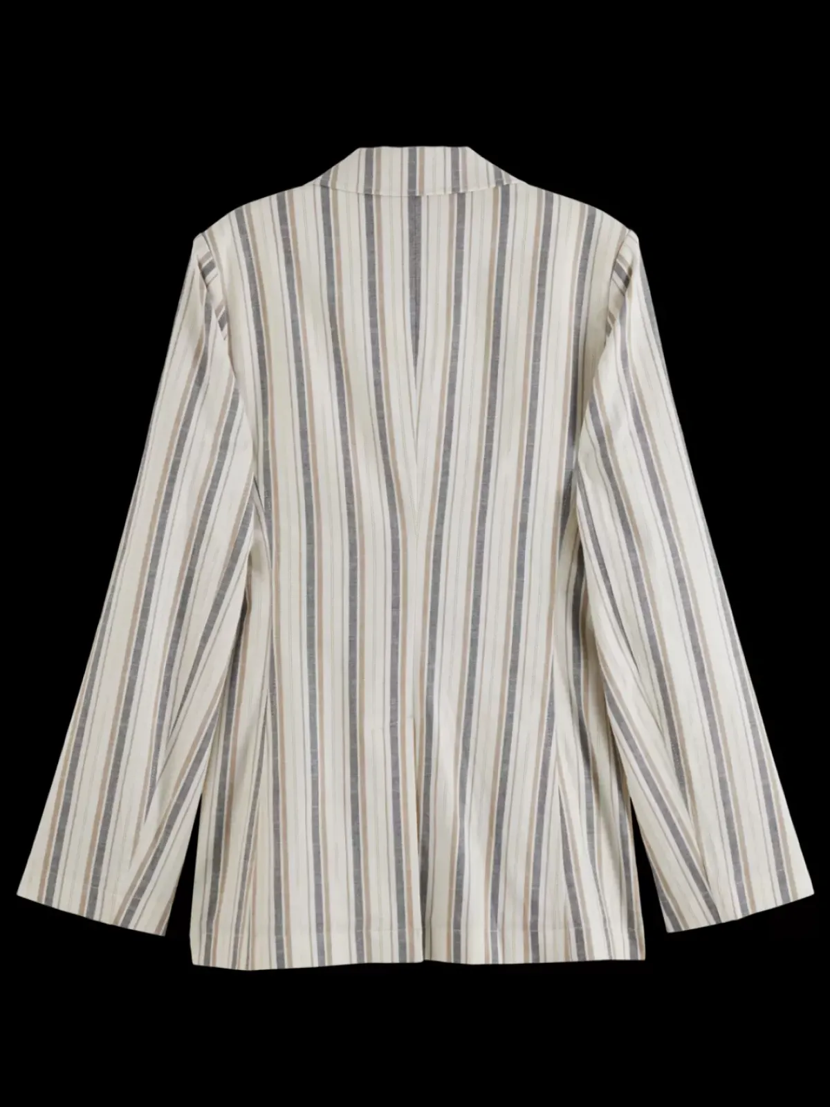 Fashion LUREX LINEN BLEND STRIPE BLAZER Women Blazers