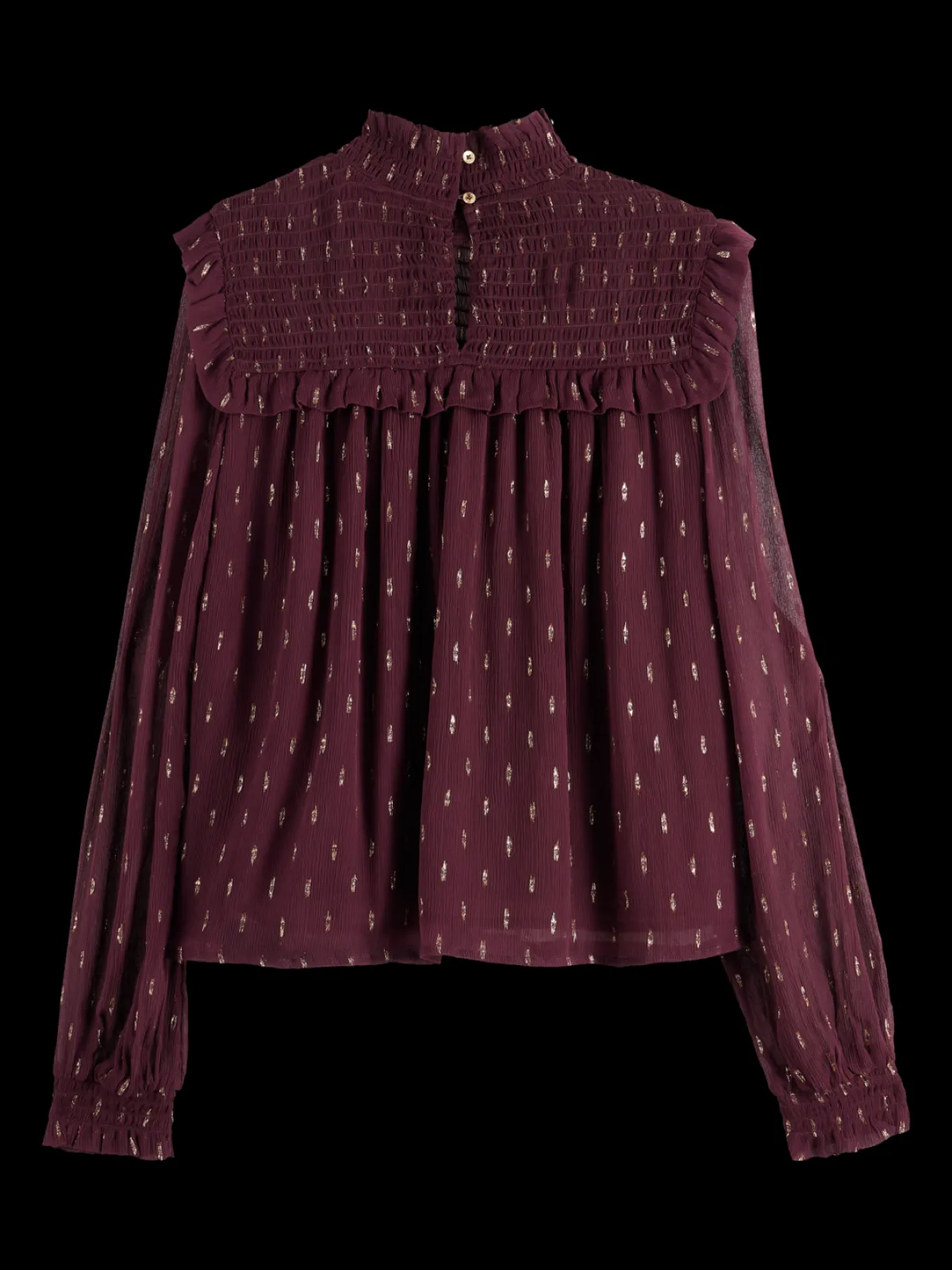 Fashion LUREX SMOCK TOP Women Blouses & Shirts