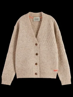 Online MELANGE BLOCKED CARDIGAN Kids Knitwear