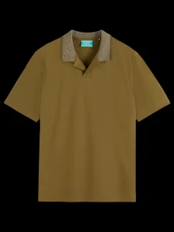 Discount Melange collar polo T-shirts & Polo Shirts