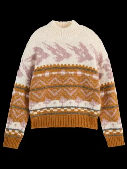Hot METALLIC FAIR ISLE PULLOVER Women Knitwear